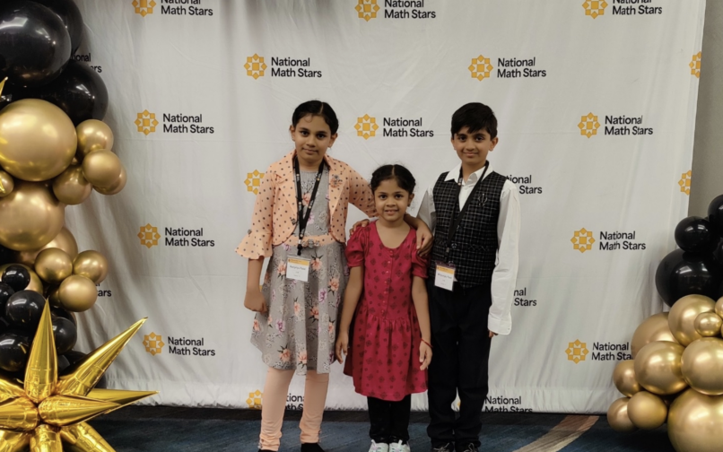 photo of Los hermanos Patel en el concurso nacional de estrellas de las matemáticas